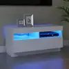 Image de vidaXL Meuble TV avec lumières LED blanc 80x35x40 cm