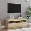 Image de vidaXL Meuble TV avec lumières LED chêne sonoma 100x35x40 cm