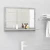 Image de vidaXL Miroir de salle de bain Gris béton 60x10,5x37 cm Aggloméré