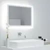 Image de vidaXL Miroir à LED de salle de bain Blanc 60x8,5x37 cm Acrylique