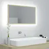 Image de vidaXL Miroir LED de salle de bain Chêne sonoma 80x8,5x37 cm Acrylique