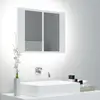 Image de vidaXL Armoire salle de bain à miroir LED Blanc 60x12x45 cm Acrylique