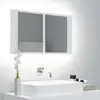 Image de vidaXL Armoire salle de bain à miroir LED Blanc 80x12x45 cm Acrylique