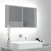 Image de vidaXL Armoire de salle de bain à miroir LED Gris béton Acrylique