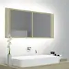 Image de vidaXL Armoire à miroir à LED de bain Chêne sonoma 100x12x45 Acrylique