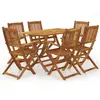 Image de vidaXL Ensemble à manger de jardin pliable 7 pcs bois d'acacia solide