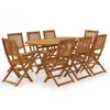 Image de vidaXL Ensemble à manger de jardin pliable 9 pcs bois d'acacia solide