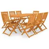 Image de vidaXL Ensemble à manger de jardin pliable 9 pcs bois d'acacia solide