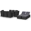 Image de vidaXL Ensemble à dîner de jardin 11 pcs Résine tressée Noir