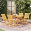 Image de vidaXL Ensemble à manger de jardin 5 pcs Bois de teck massif
