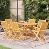 Image de vidaXL Ensemble à manger de jardin 7 pcs Bois de teck massif