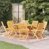 Image de vidaXL Ensemble à manger de jardin 9 pcs Bois de teck massif