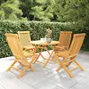 Image de vidaXL Ensemble à manger de jardin 5 pcs Bois de teck massif