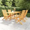 Image de vidaXL Salon de jardin 5 pcs Bois de teck massif