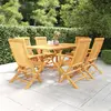 Image de vidaXL Salon de jardin 7 pcs Bois de teck massif