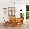 Image de vidaXL Ensemble à manger de jardin 7 pcs Bois de teck massif