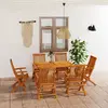 Image de vidaXL Salon de jardin 7 pcs Bois de teck massif