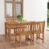 Image de vidaXL Ensemble de salle à manger de jardin 5 pièces 150 x 90 cm en bois de teck massif