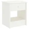 Image de vidaXL Table de chevet Blanc 35x30x40 cm Bois de pin massif
