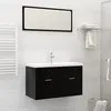 Image de vidaXL Lavabo encastré avec robinet 81x39x18 cm céramique blanc