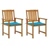 Image de vidaXL Chaises de jardin avec coussins lot de 2 Bois d'acacia massif
