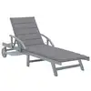 Image de vidaXL Chaise longue de jardin avec coussin Bois d'acacia solide