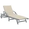 Image de vidaXL Chaise longue de jardin avec coussin Bois d'acacia solide