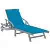 Image de vidaXL Chaise longue de jardin avec coussin Bois d'acacia solide