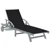 Image de vidaXL Chaise longue de jardin avec coussin Bois d'acacia solide