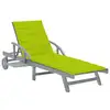 Image de vidaXL Chaise longue de jardin avec coussin Bois d'acacia solide