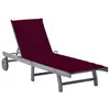 Image de vidaXL Chaise longue de jardin avec coussin Gris Bois d'acacia solide