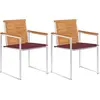 Image de vidaXL Chaises de jardin avec coussins lot de 2 Acacia solide et acier