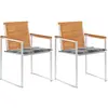 Image de vidaXL Chaises de jardin avec coussins lot de 2 Acacia solide et acier