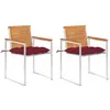 Image de vidaXL Chaises de jardin avec coussins lot de 2 Acacia solide et acier