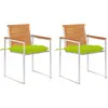 Image de vidaXL Chaises de jardin avec coussins lot de 2 Acacia solide et acier