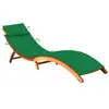 Image de vidaXL Chaise longue de jardin avec coussin Bois d'acacia solide