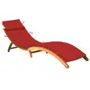 Image de vidaXL Chaise longue de jardin avec coussin Bois d'acacia solide