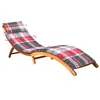 Image de vidaXL Chaise longue de jardin avec coussin Bois d'acacia solide