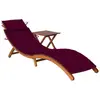 Image de vidaXL Chaise longue de jardin avec table et coussin Bois d'acacia