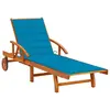 Image de vidaXL Chaise longue de jardin avec coussin Bois d'acacia solide