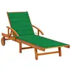 Image de vidaXL Chaise longue de jardin avec coussin Bois d'acacia solide