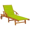 Image de vidaXL Chaise longue de jardin avec coussin Bois d'acacia solide
