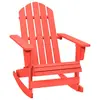 Image de vidaXL Chaise à bascule de jardin Adirondack bois de sapin rouge