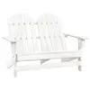 Image de vidaXL Chaise de jardin Adirondack 2 places bois de sapin massif blanc