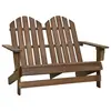 Image de vidaXL Chaise de jardin Adirondack 2 places bois sapin massif marron