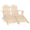 Image de vidaXL Chaise de jardin Adirondack 2 places et repose-pied sapin