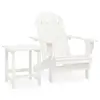 Image de vidaXL Chaise de jardin Adirondack avec table Bois de sapin Blanc