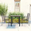 Image de vidaXL Ensemble à manger de jardin 3 pcs noir verre et acier