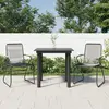 Image de vidaXL Ensemble à manger de jardin 3 pcs noir rotin PVC