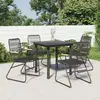 Image de vidaXL Ensemble à manger de jardin 5 pcs Noir Rotin PVC